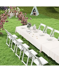 Gymax Set of 20 Dining Chairs w/ Rubber Wood Legs & Padded Seat for Home Office Events