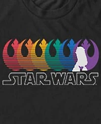 Fifth Sun Men's Rainbow Star Wars Short Sleeve T-Shirt