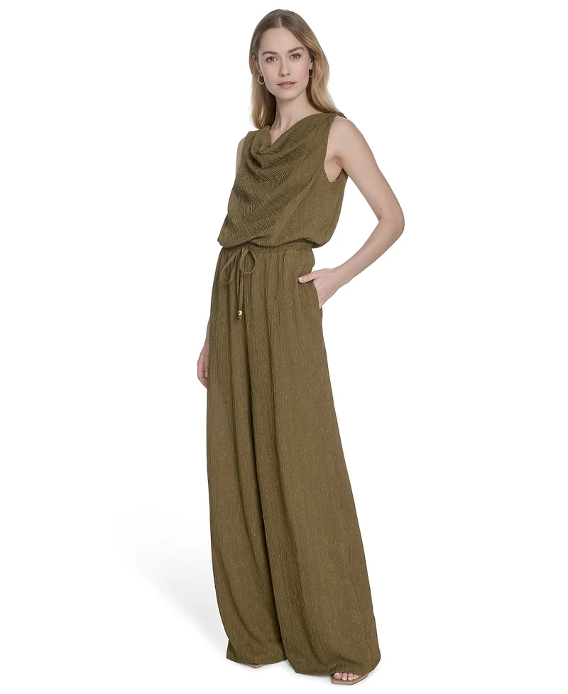 Vince Camuto Women's Textured Knit Cowlneck Jumpsuit