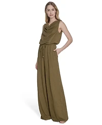 Vince Camuto Women's Textured Knit Cowlneck Jumpsuit