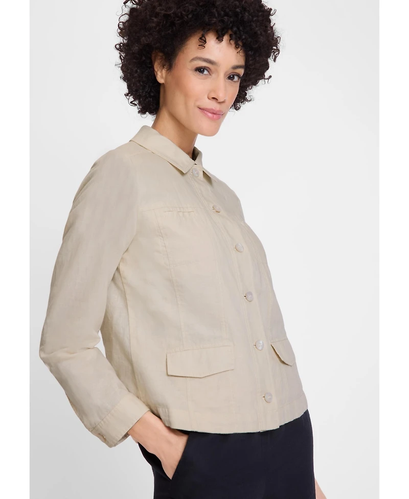 Olsen Women's Linen Blend Jacket