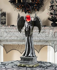 Glitzhome 24" Lighted Halloween Grim Reaper Resin Porch Decor
