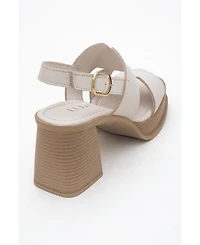 Forever & Always Shoes Zennia Leather Platform Sandal (Women)