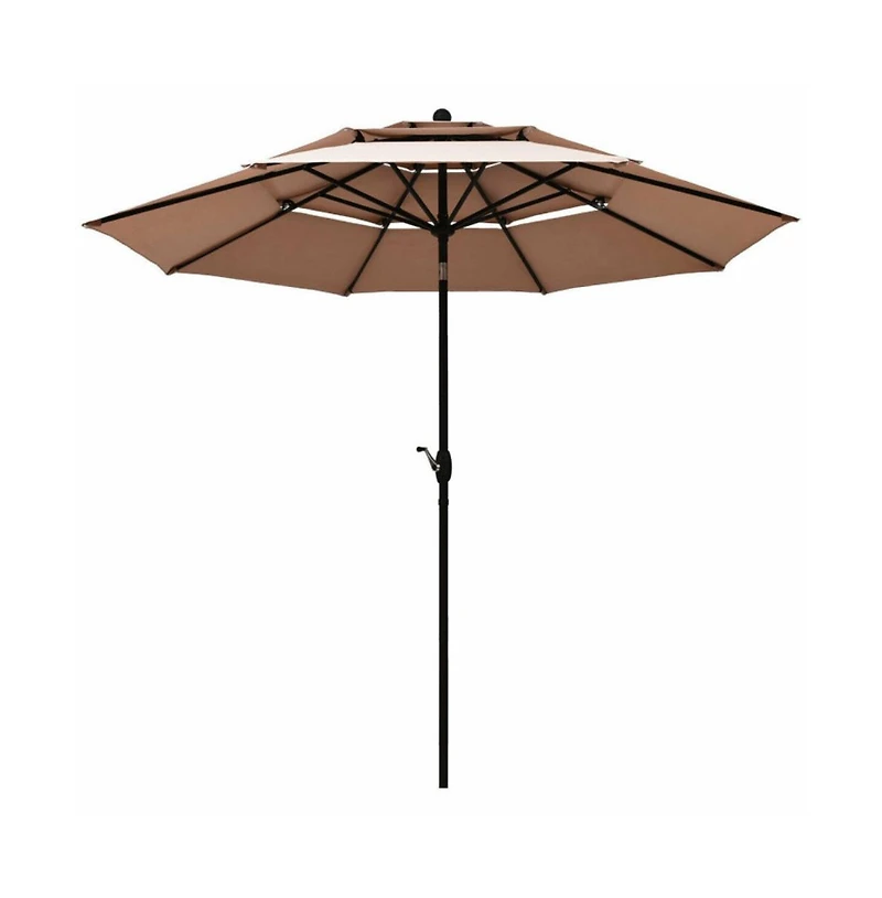 10 Feet 3 Tier Outdoor Patio Umbrella with Double Vented