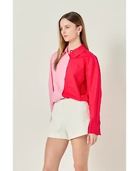 English Factory Women's Colorblock Shirt