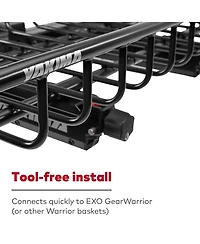Yakima Exo WarriorWheels Sturdy Heavy Duty Aluminum Cargo Basket Cart Kit, Black