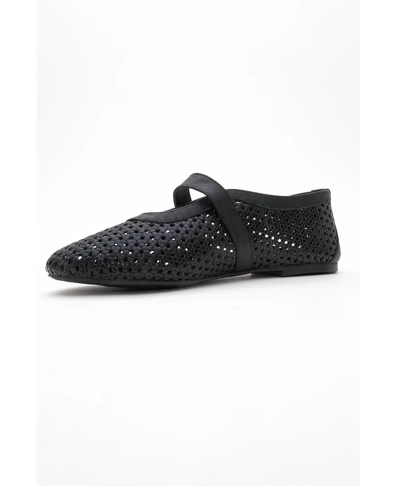 Forever & Always Shoes Mirella Braided Leather Ballet Flats (Women)