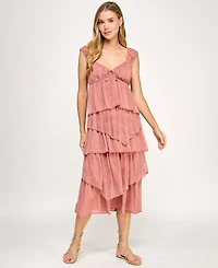 Seni & Cade Juniors' Sweetheart Lace Midi Dress