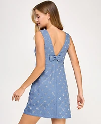 Seni & Cade Juniors' Embellished Boucle Shift Dress