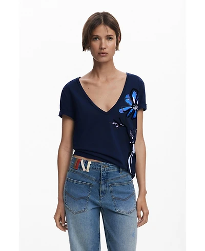 Desigual Women's Vase V-neck T-shirt