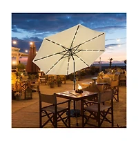 10 Feet Outdoor Patio Umbrella with Bright Solar Led Lights