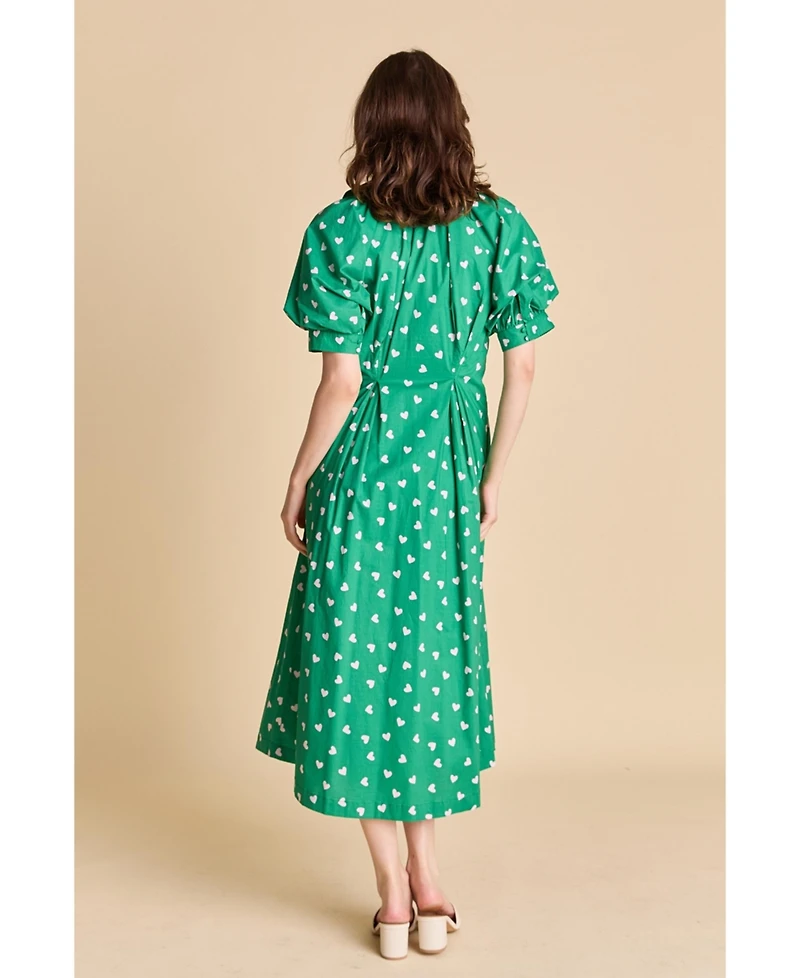 English Factory Women's Heart Printed Midi Dress