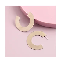 Sohi Women's Silver Contemporary Drop Earrings