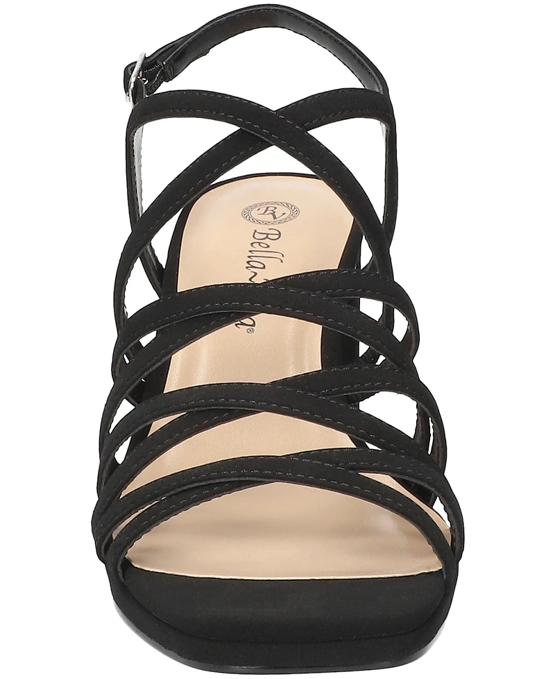 Bella Vita Women's Damsel Square Toe Heeled Sandals