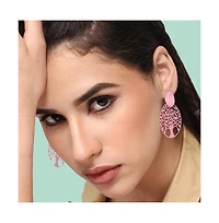 Sohi Women's Orange Tree Filigree Drop Earrings