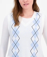 Ultra Flirt Juniors' Jacquard Argyle Sweater Vest