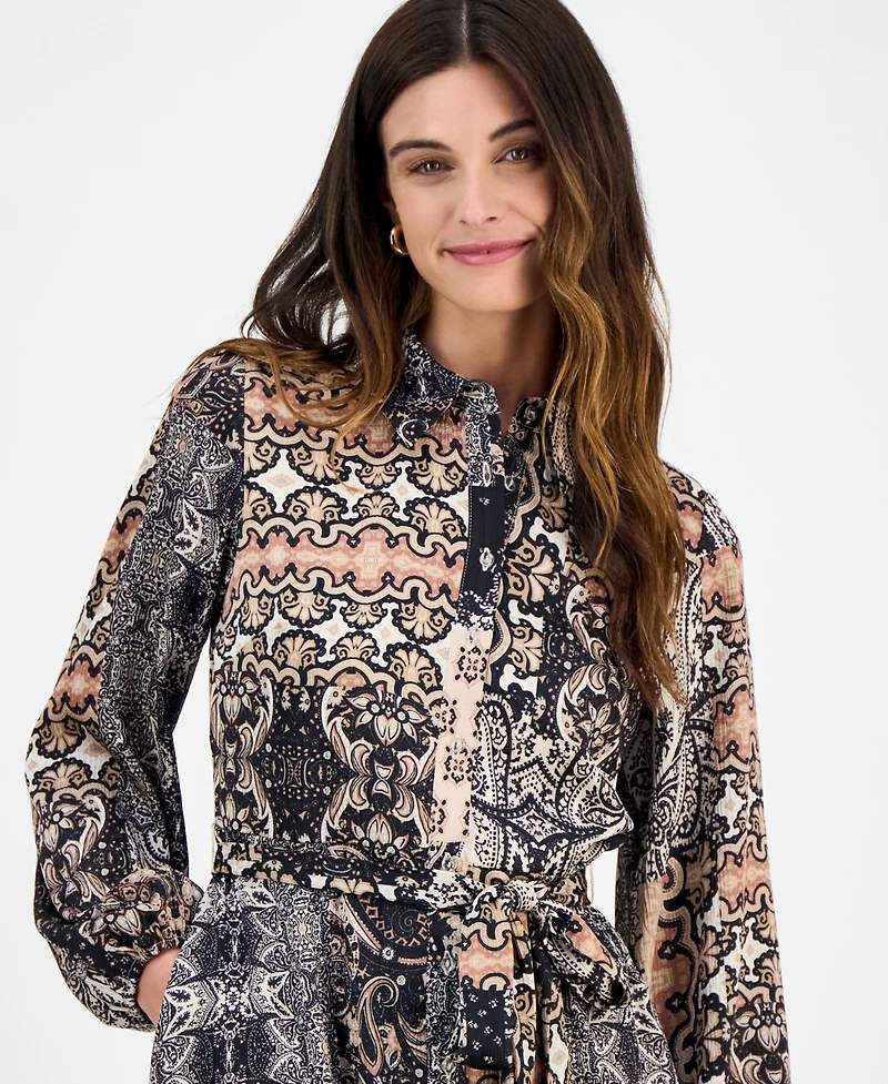 julia jordan Women's Printed Shirt Dress