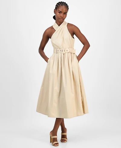 Rachel Roy Women's Tory Cotton Halter Midi Dress