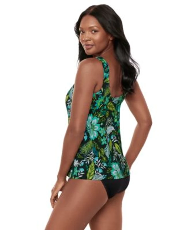 Miraclesuit Womens Florica Ursula Underwire Tankini Top High Waist Tummy Control Bikini Bottoms