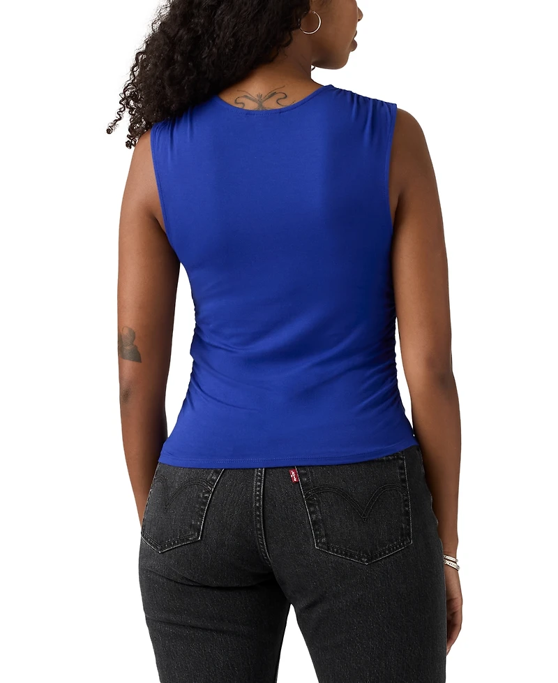 Levi's Premium Women's Crystal Ruched Sleeveless Top