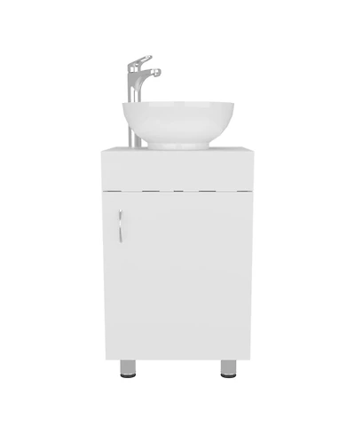 Vicksburg Bathroom Vanity, 1 Door, 4 Legs, White
