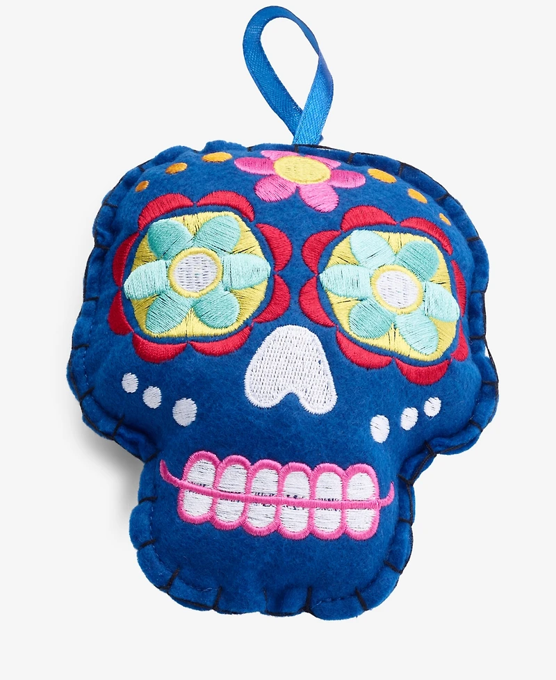 Holiday Lane Day of the Dead Fabric Skull Ornament, Macy's Exclusive