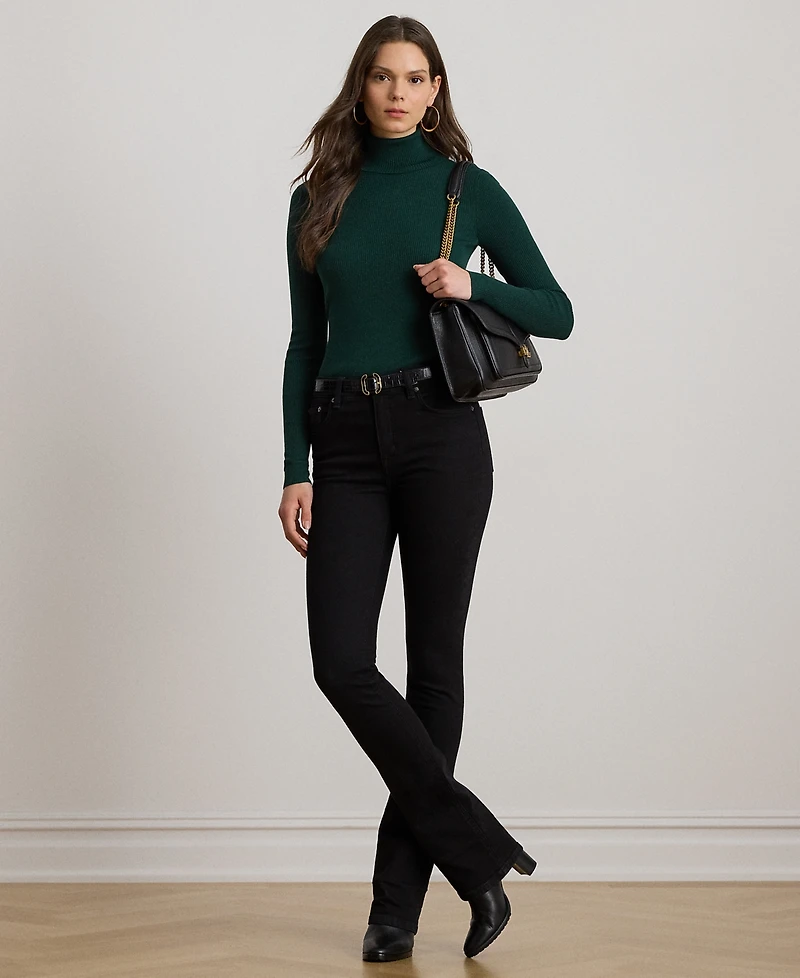 Lauren Ralph Petite Ribbed Turtleneck Sweater