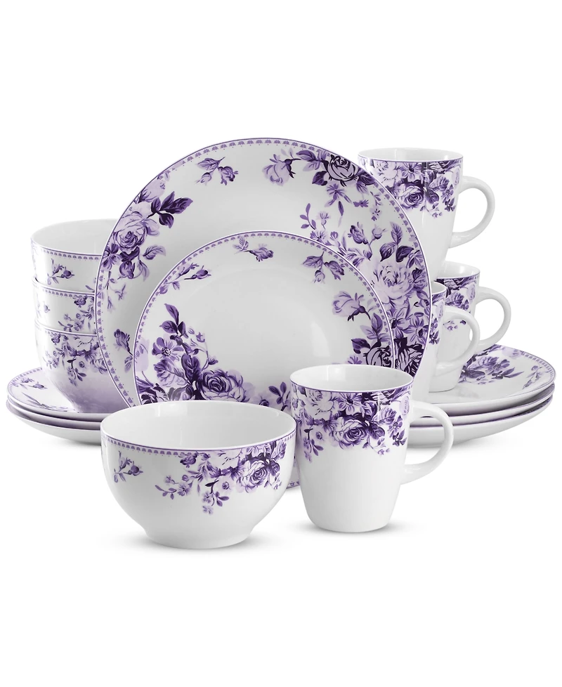 Elama Amor 16 Pc. Dinnerware Set, Service for 4