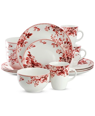 Elama Amor 16 Pc. Dinnerware Set, Service for 4