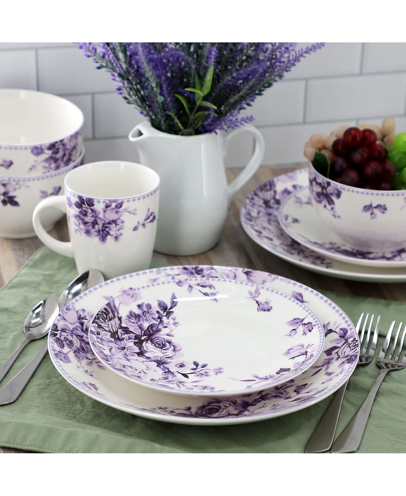 Elama Amor 16 Pc. Dinnerware Set, Service for 4