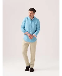 Koy Clothing Men's Regular Fit Long Sleeve Linen Shirt