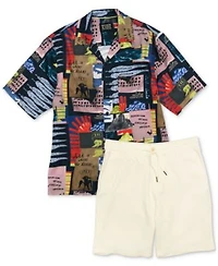 Scotch Soda Mens Patterned Shirt Shorts