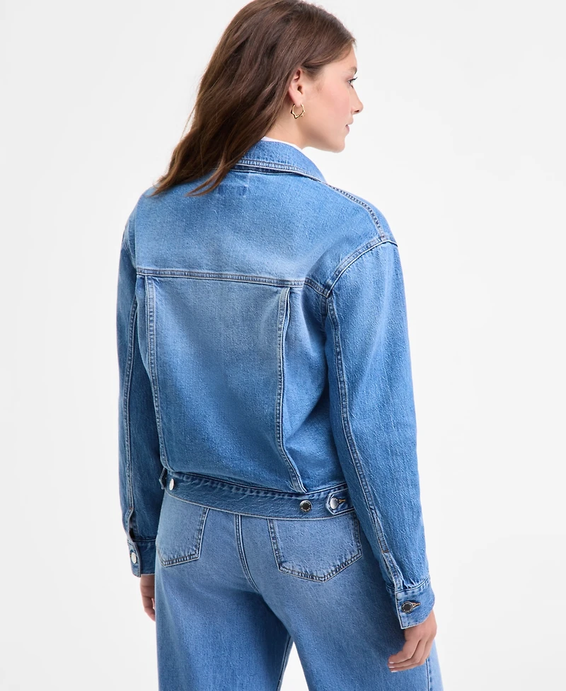 On 34th Women's Modern Denim Trucker Jacket, Macy's Exclusive