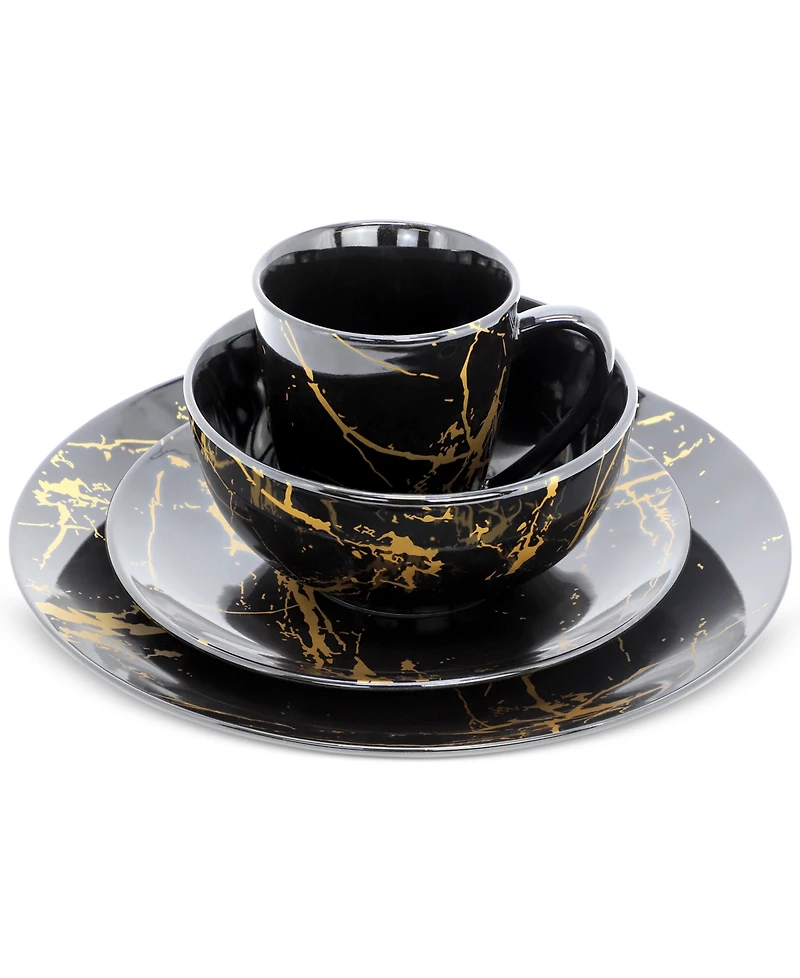 Elama Bolt 16 Pc. Dinnerware Set, Service for 4