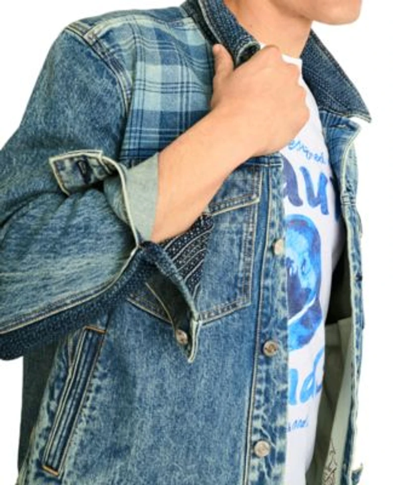 Scotch Soda Mens Slim Fit Ralston Pants Graphic T Shirt Denim Trucker Jacket