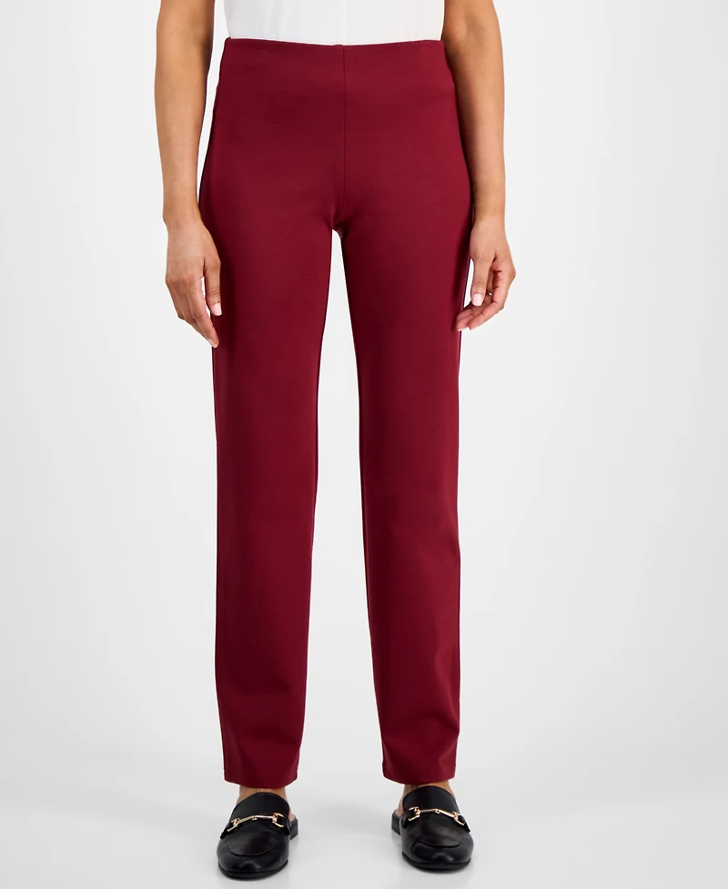 Jm Collection Women's Ponte-Knit Pull-On Ankle Pants, Exclusively at Macy's
