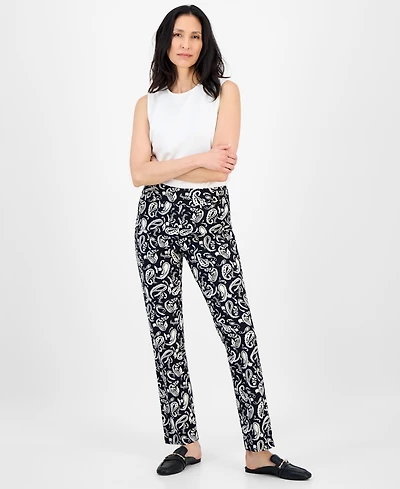 Jm Collection Women's Printed Pull-On Pants, Exclusively at Macy's