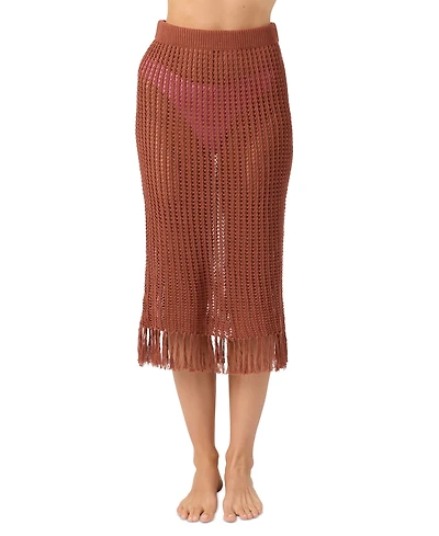 O'Neill Juniors' Pull-On Crochet Skirt Cover-Up