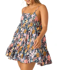 O'Neill Juniors' Saltwater Solids Rilee Crinkle Cover-Up Mini Dress