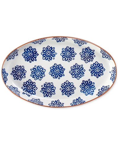 Euro Ceramica Costa Azul Tile Oval Platter