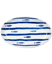 Euro Ceramica Costa Azul Sea Fish Serving Platter