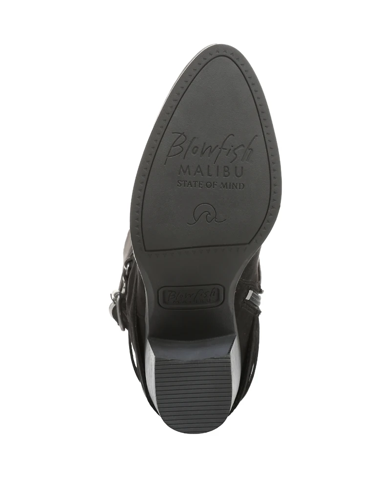 Blowfish Malibu Women's Carey Zip Block Heel Tall Boots