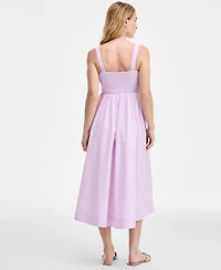 On 34th Women's Smocked Cotton Tank Midi Dress, Macy's Exclusive