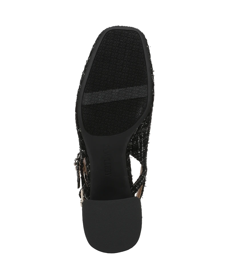 Sam and Libby Women's Grace Block Heel Slingback Mary Jane Pumps