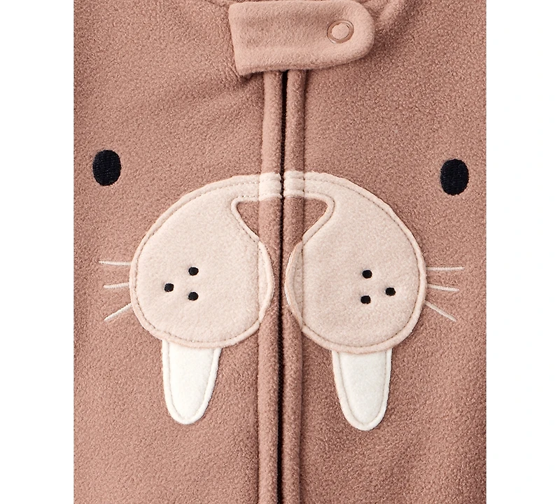 Carter's Baby Boys Walrus Loose-Fit 2-Way-Zip 1-Piece Footed Pajamas