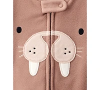 Carter's Baby Boys Walrus Loose-Fit 2-Way-Zip 1-Piece Footed Pajamas
