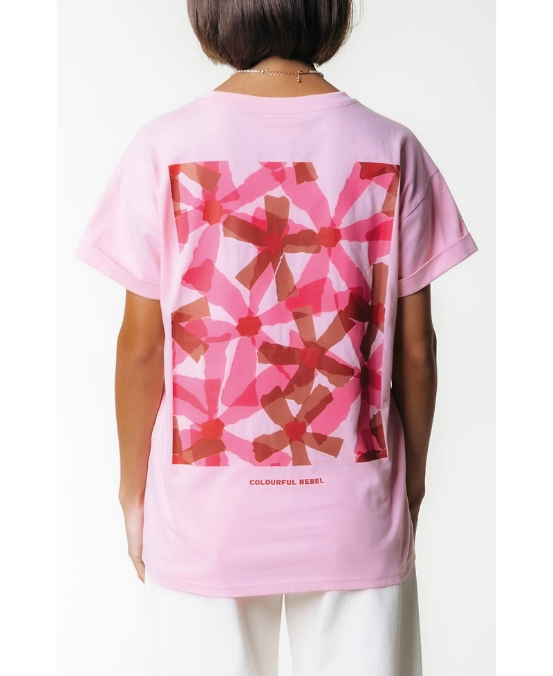 Colourful Rebel Women's Flower Square Boxy Tee