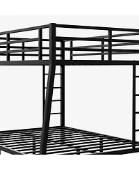 Metal Full Xl over Queen Bunk Bed for Teens and Adults, Space-Saving/Noise Reduced/No Box Spring Needed