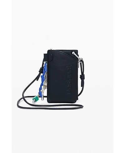 Desigual Women's Mobile holder leather-effect logo