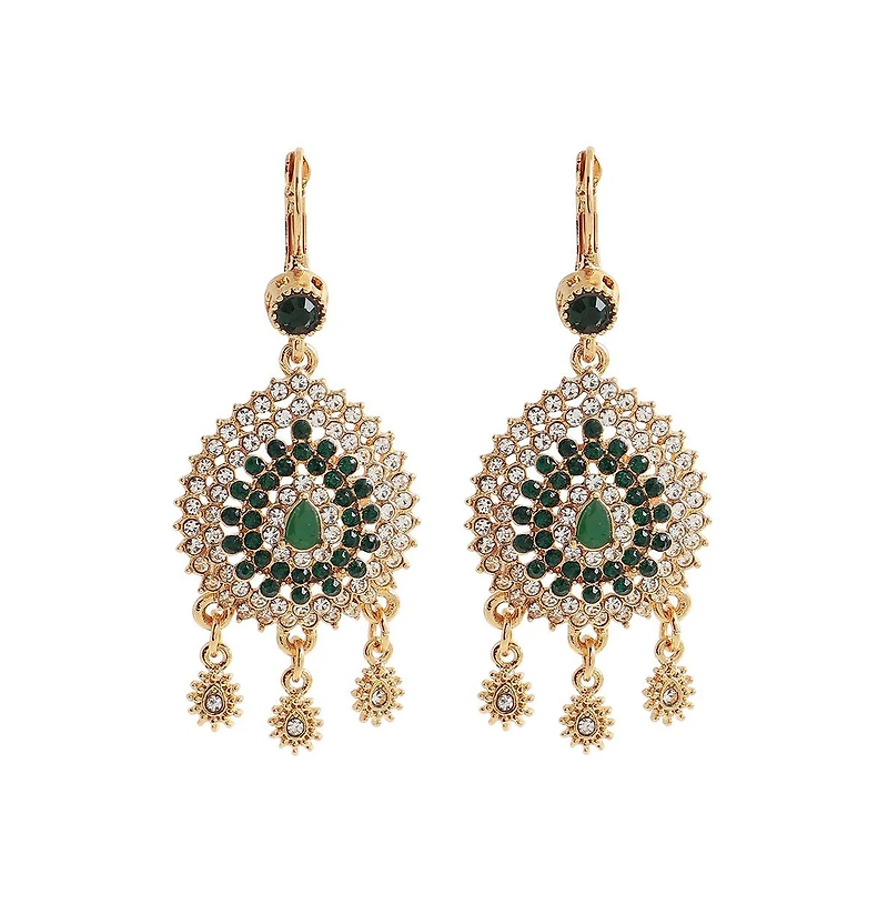 Sohi Women's Gold Regal Drop Earrings